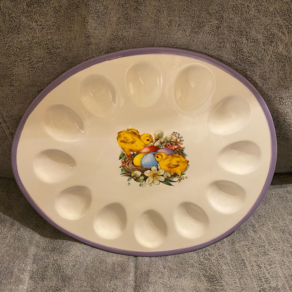 Ganz Vintage Baby Chicks Egg Plate 🐣
